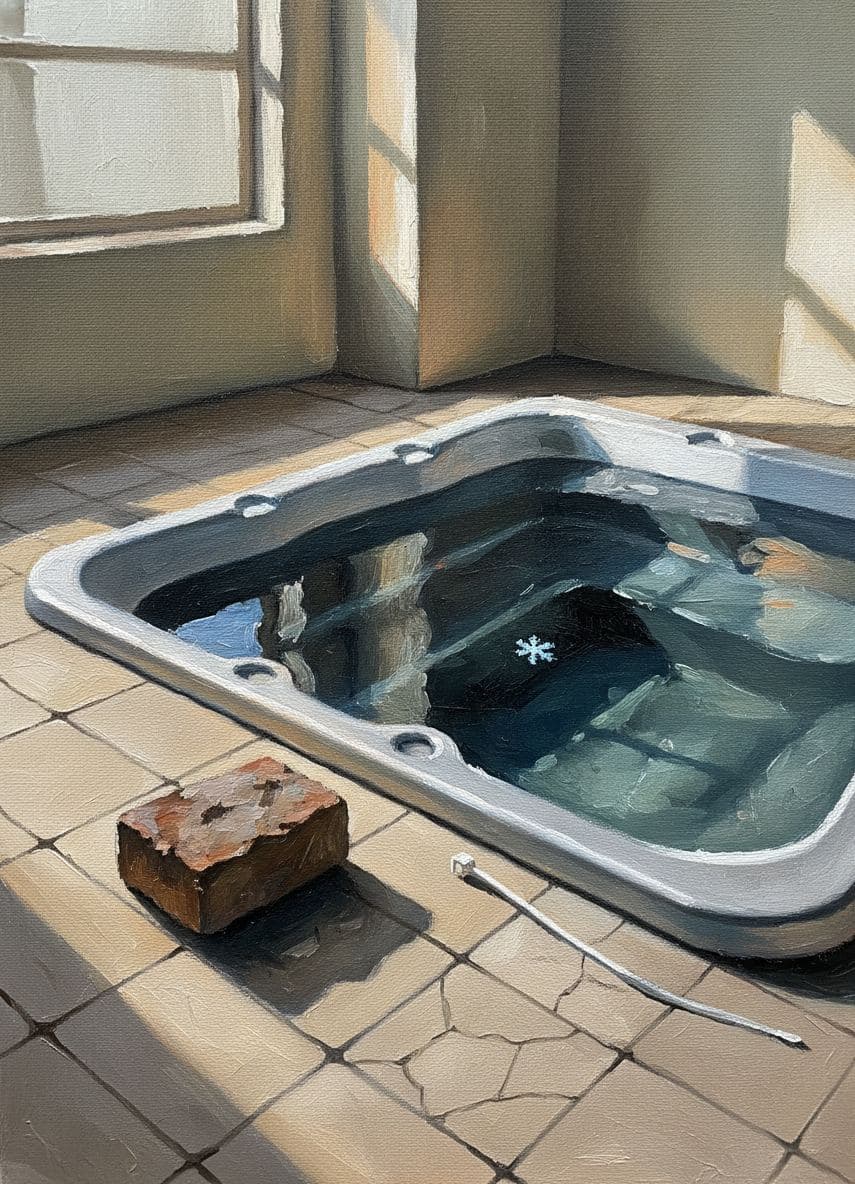 The Brick by the Hot Tub — abstract work by Viktor Eklund — MODULAR · a one-of-a-kind original