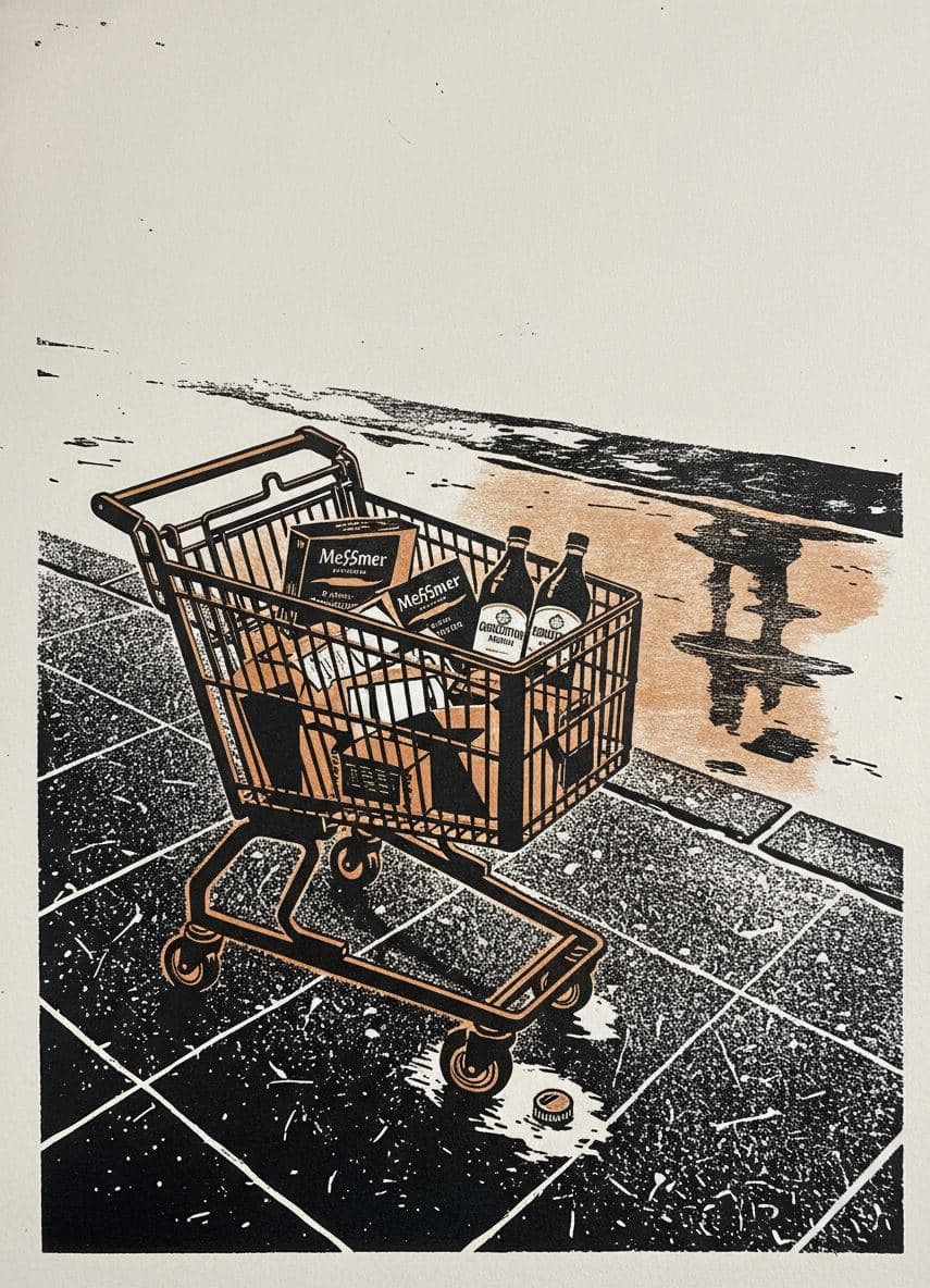 The Cart's Grand Haul — print by Yuko Shimizu-Tachibana — MODULAR · a one-of-a-kind original