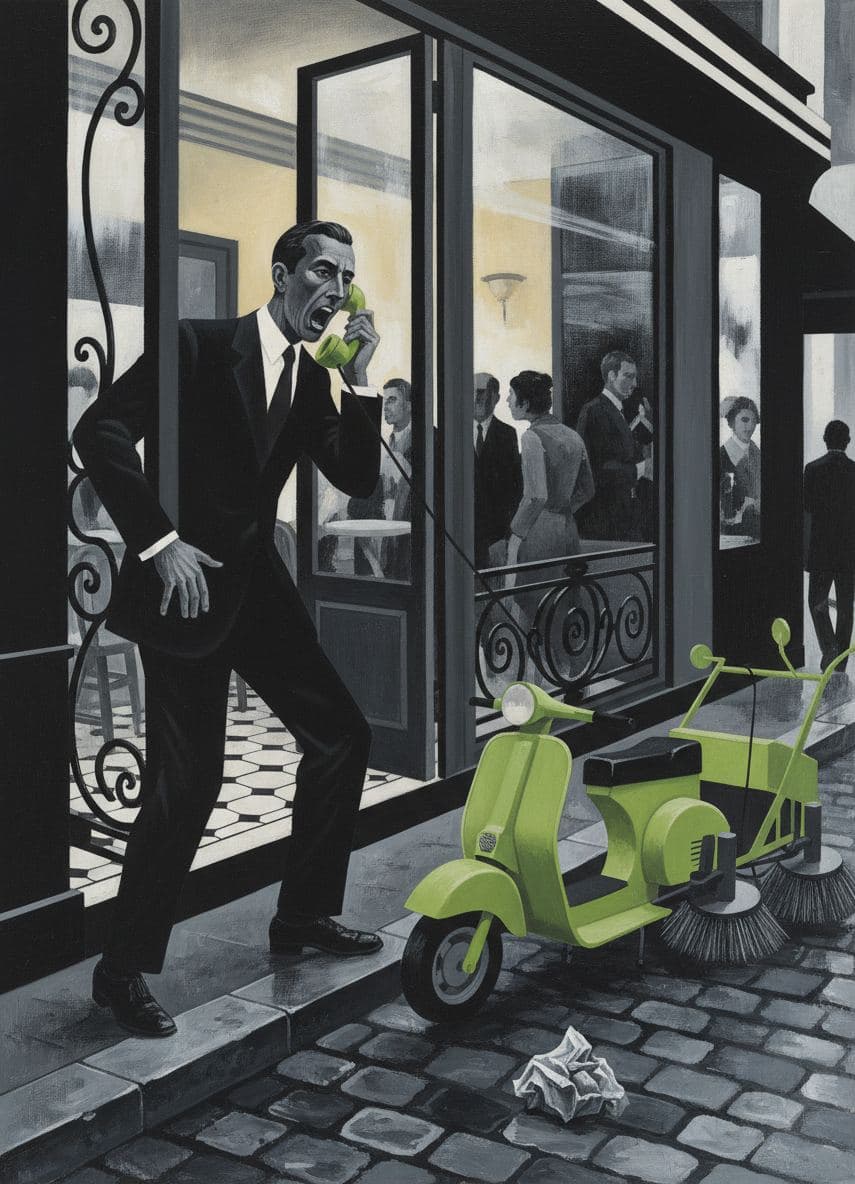 The CEO's Unfinished Call — abstract work by Viktor Eklund — MODULAR · a one-of-a-kind original