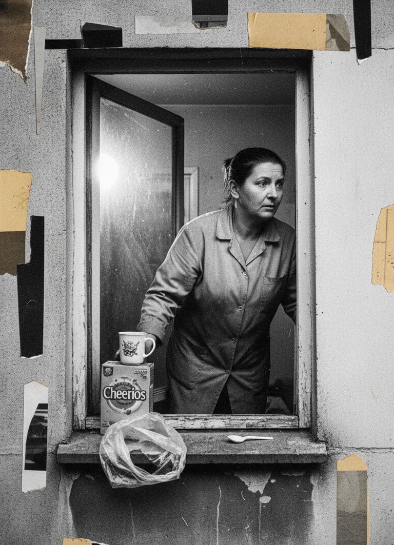 The Cheerios Box — collage by Salim Ouattara — MODULAR · 13 × 18 cm limited edition of 10
