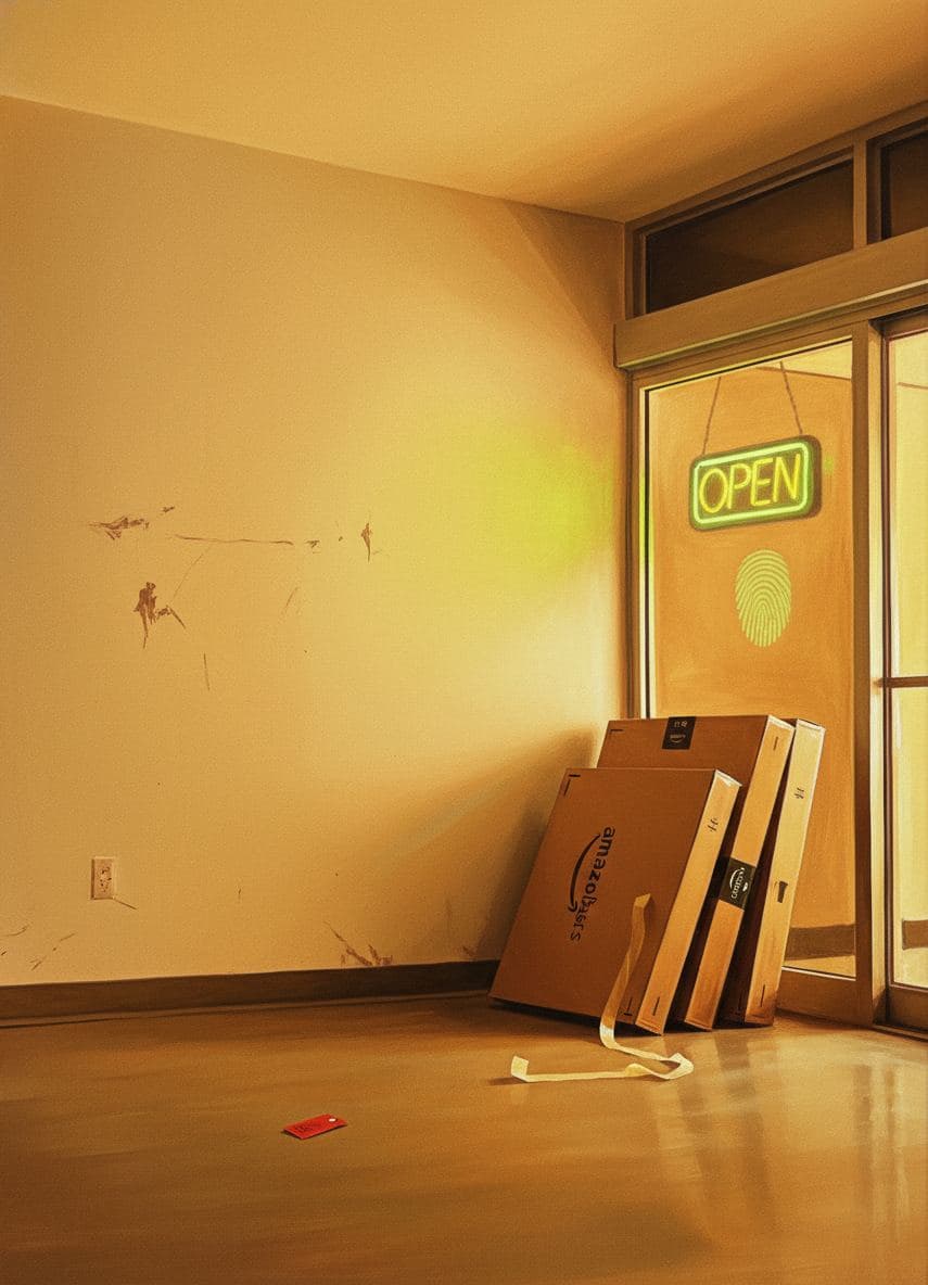 The Clerk Unlocks the Doors — abstract work by Stefan Tannhäuser — MODULAR · a one-of-a-kind original