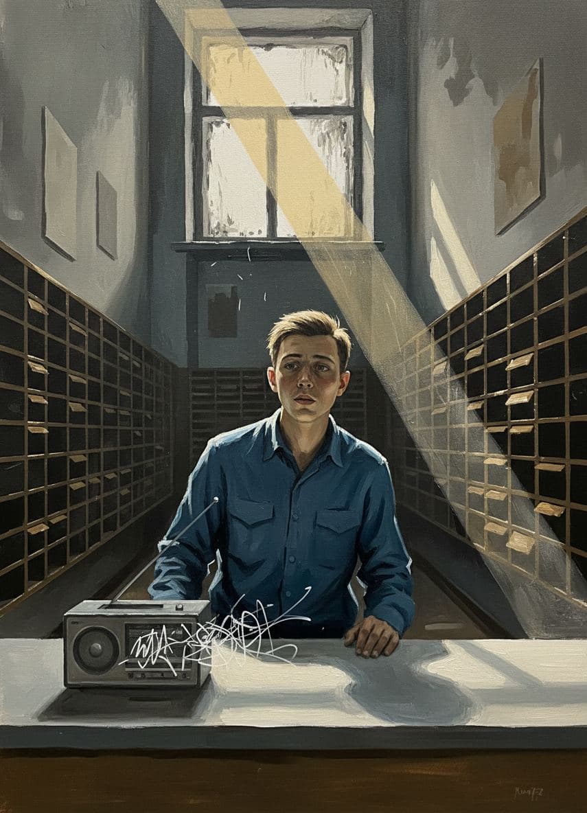 The Clerk Who Stared — abstract work by Viktor Eklund — MODULAR · a one-of-a-kind original