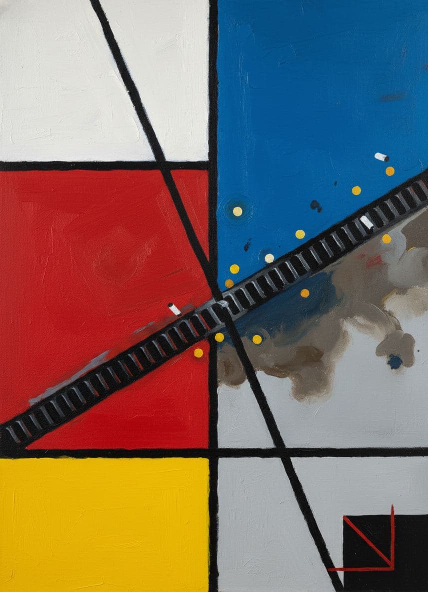 The Creased Plus Card — abstract work by Viktor Eklund — MODULAR · a one-of-a-kind original