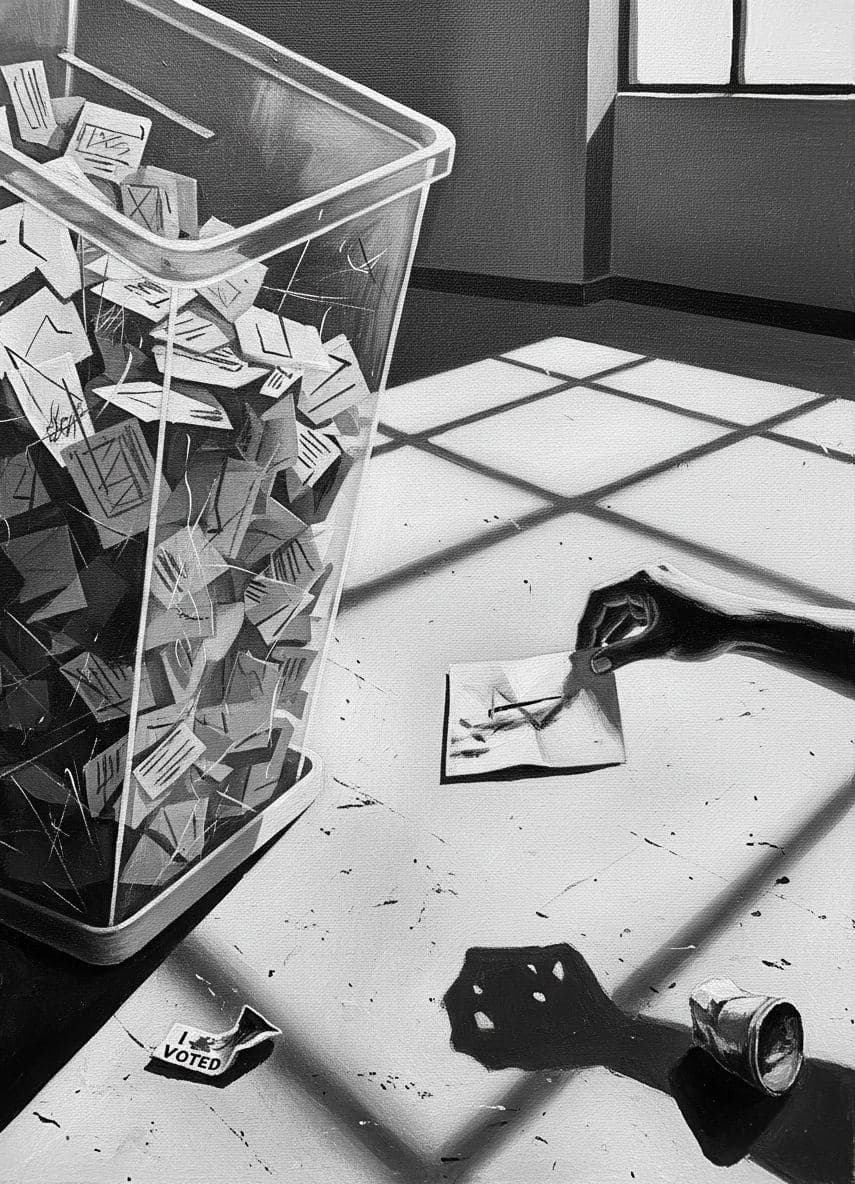The Crooked Box of Cards — abstract work by Viktor Eklund — MODULAR · a one-of-a-kind original