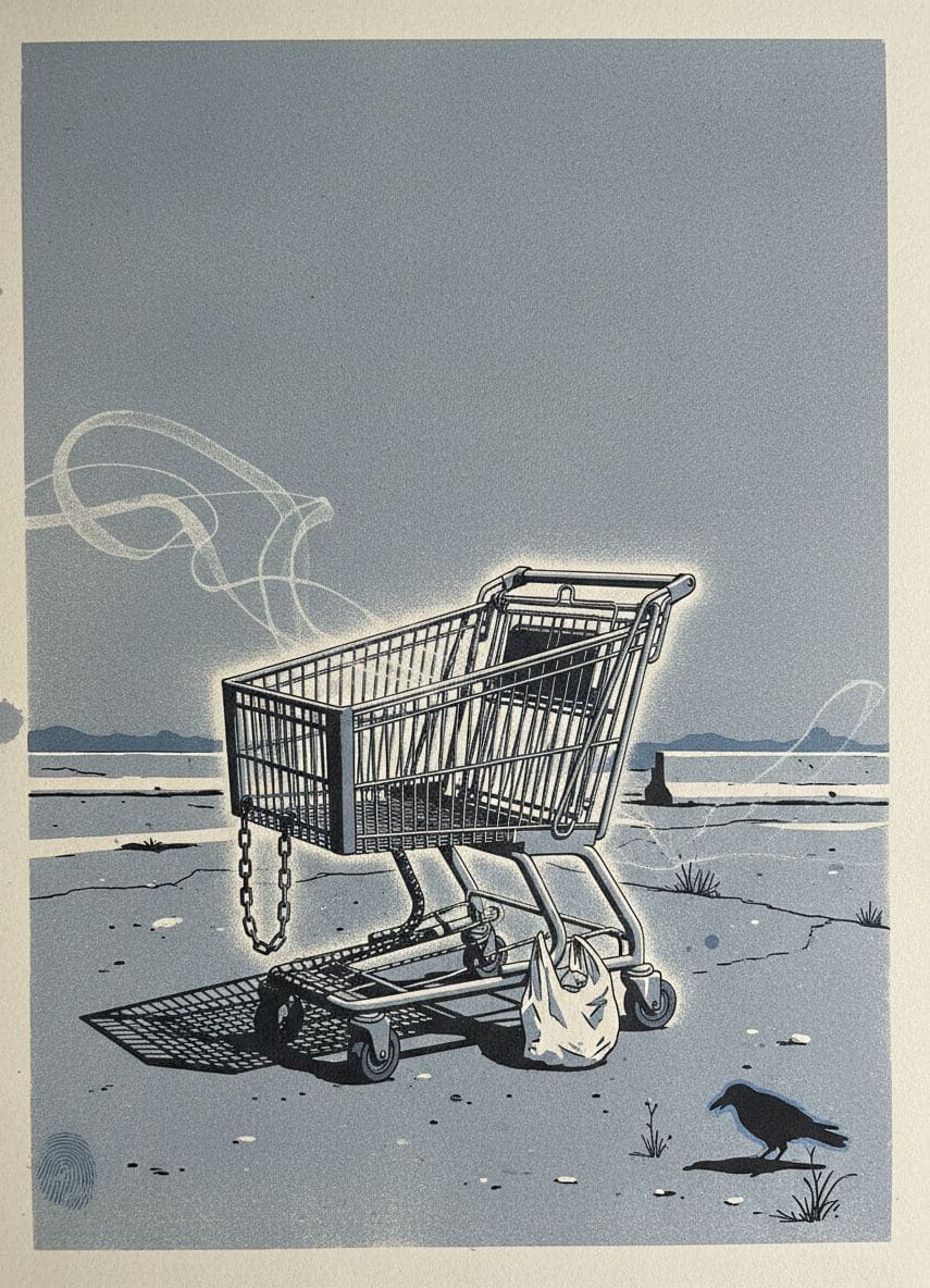 The Crow's New Feast — print by Hilda Prosser — MODULAR · a one-of-a-kind original