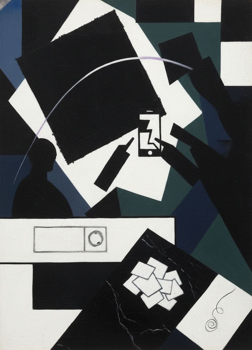 The Damped Guest Towels — abstract work by Viktor Eklund — MODULAR · a one-of-a-kind original