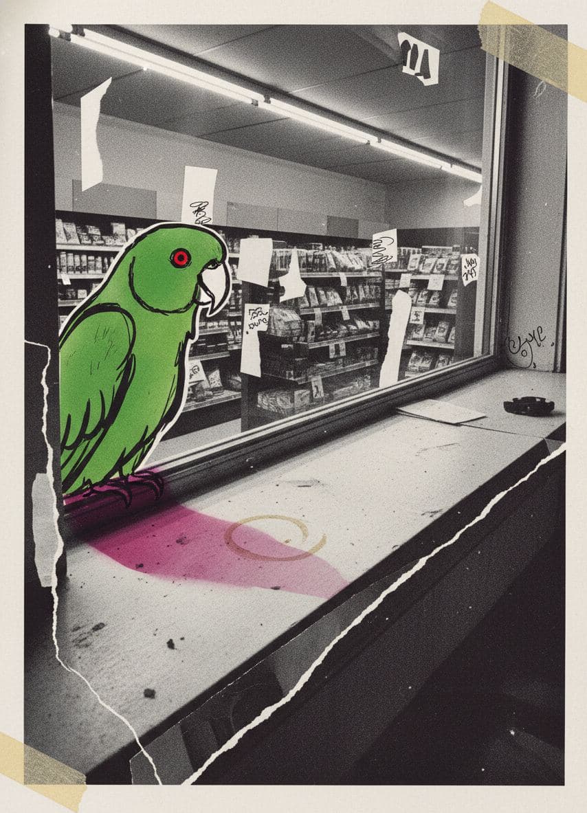 The Emerald Gaze — collage by Irmela Bechmann — MODULAR · a one-of-a-kind original