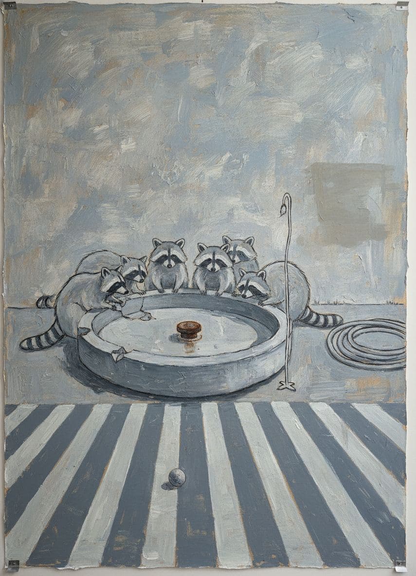 The Empty Bird Bath — abstract work by Saskia Vandenberg — MODULAR · a one-of-a-kind original