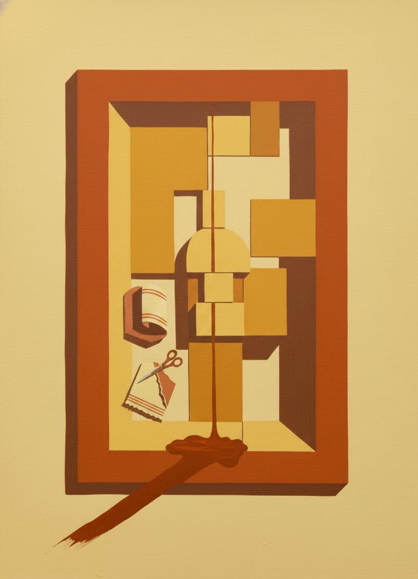 The Empty Lobby Morning — abstract work by Saskia Vandenberg — MODULAR · a one-of-a-kind original