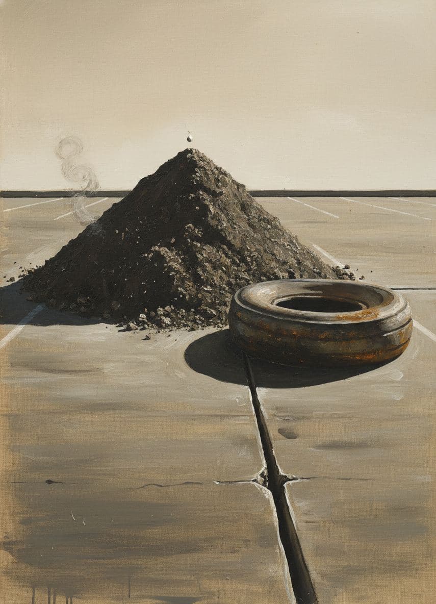 The First Dirt Pile — abstract work by Saskia Vandenberg — MODULAR · a one-of-a-kind original