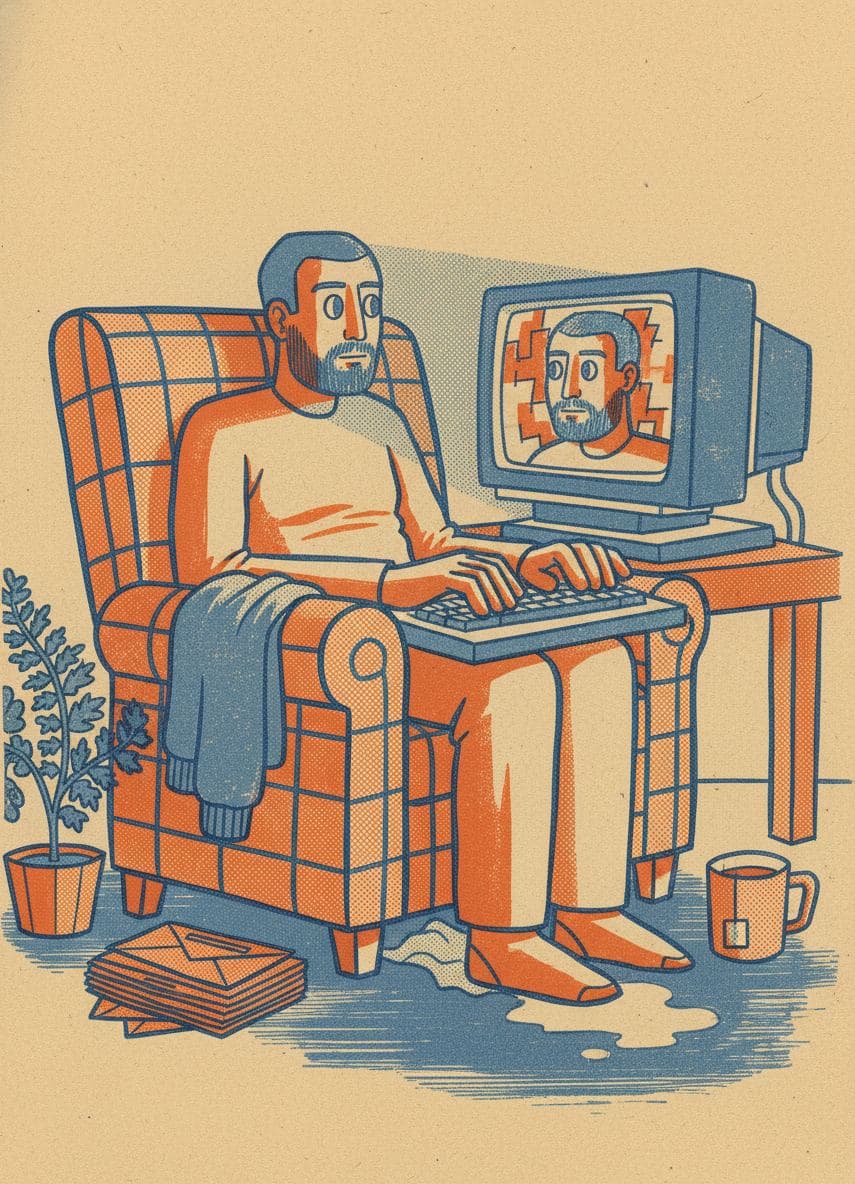 The First Half-Empty Mug — print by Anya Pietrowski — MODULAR · a one-of-a-kind original