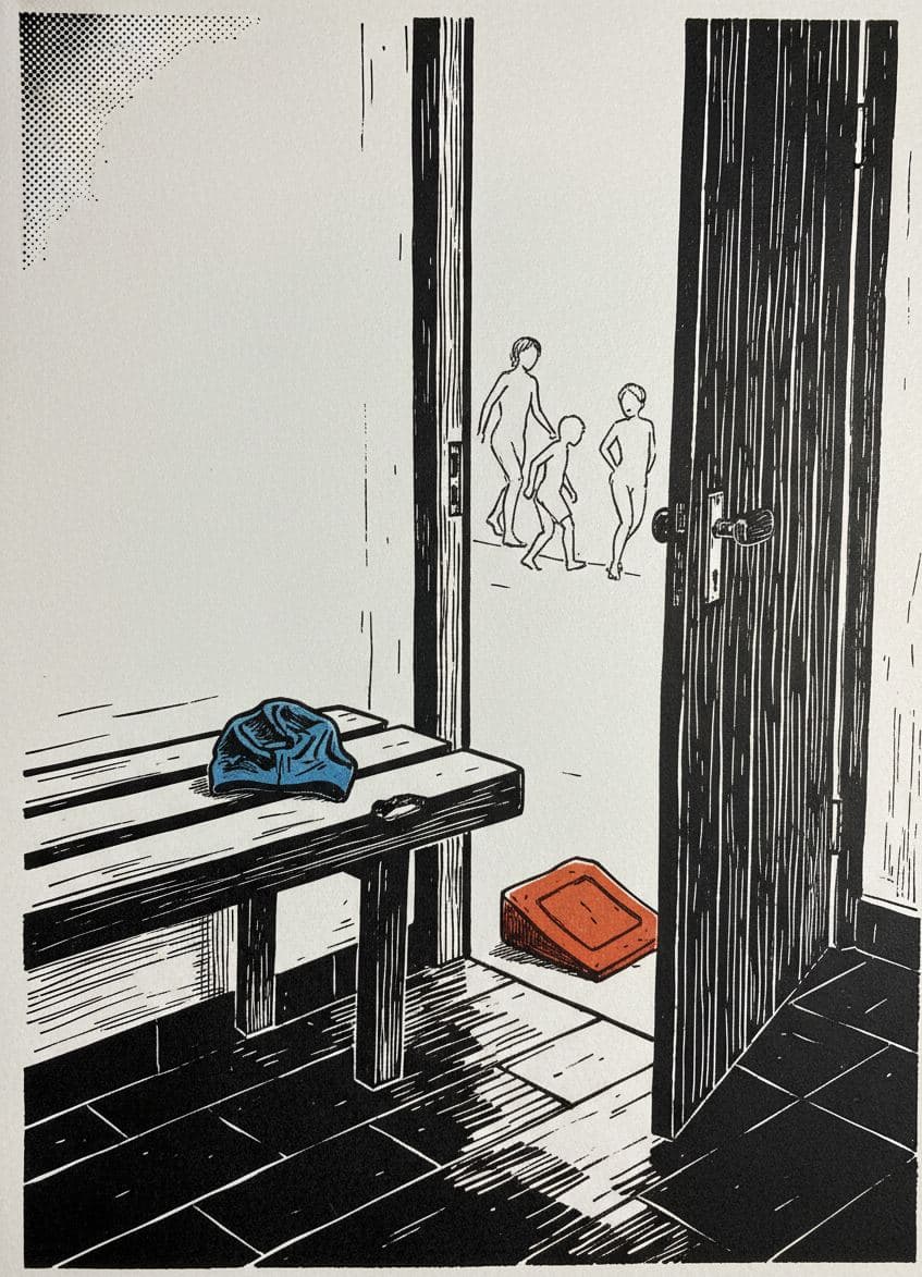 The Forgotten Blue Cap — print by Hilda Prosser — MODULAR · a one-of-a-kind original