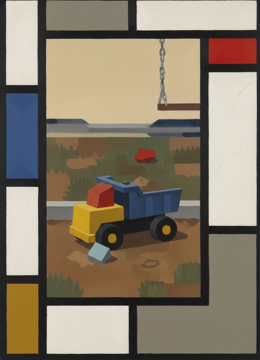 The Forgotten Red Mitten — abstract work by Viktor Eklund — MODULAR · a one-of-a-kind original
