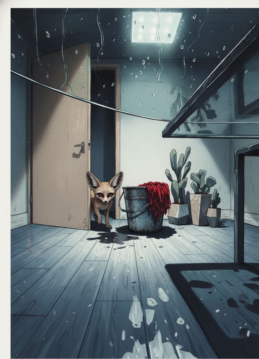 The Fox and the Stain — abstract work by Stefan Tannhäuser — MODULAR · a one-of-a-kind original