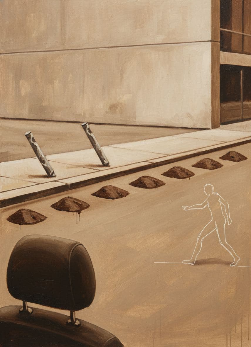 The Freshly Pained Street — abstract work by Saskia Vandenberg — MODULAR · a one-of-a-kind original