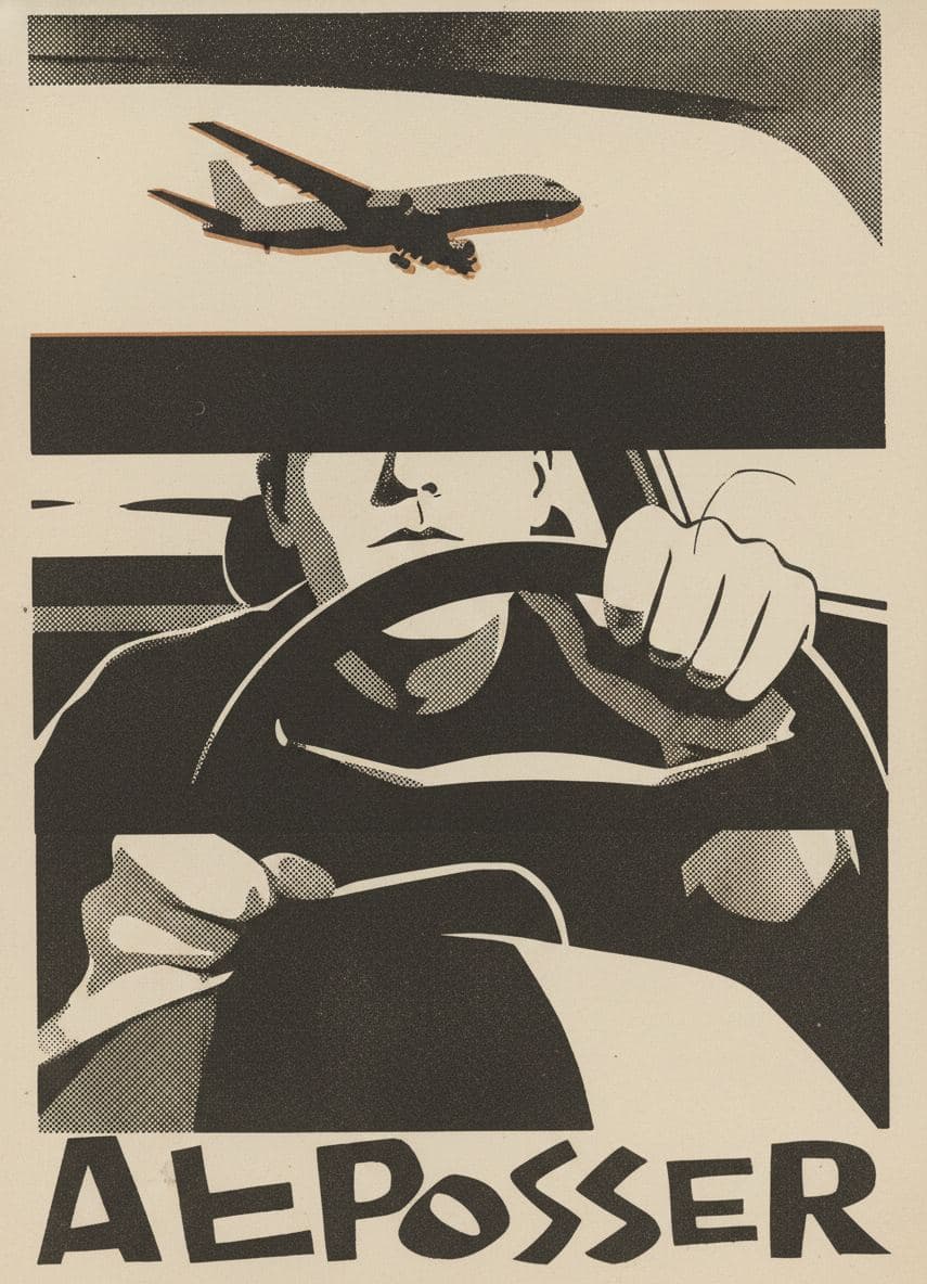 The Idling Sedan — print by Hilda Prosser — MODULAR · a one-of-a-kind original