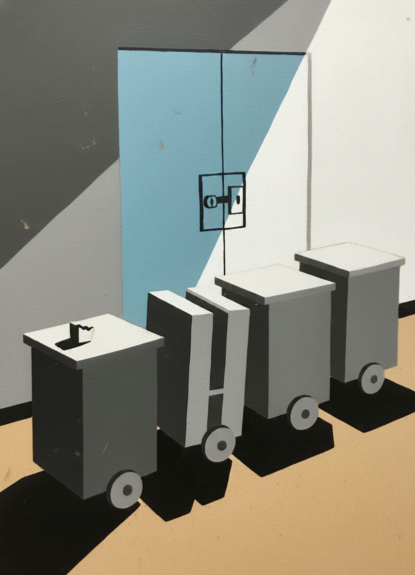 The Last Trolley Moves — abstract work by Viktor Eklund — MODULAR · a one-of-a-kind original