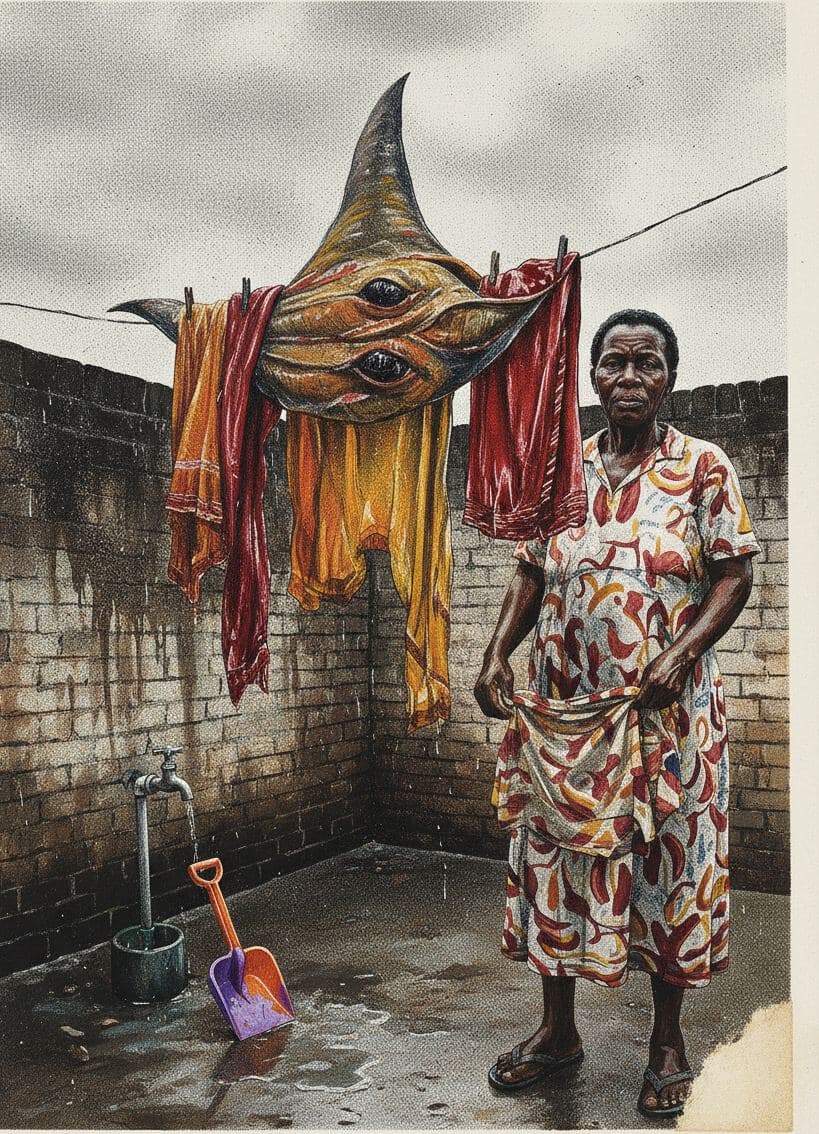 The Laundry Finally Dries — print by Anya Pietrowski — MODULAR · a one-of-a-kind original