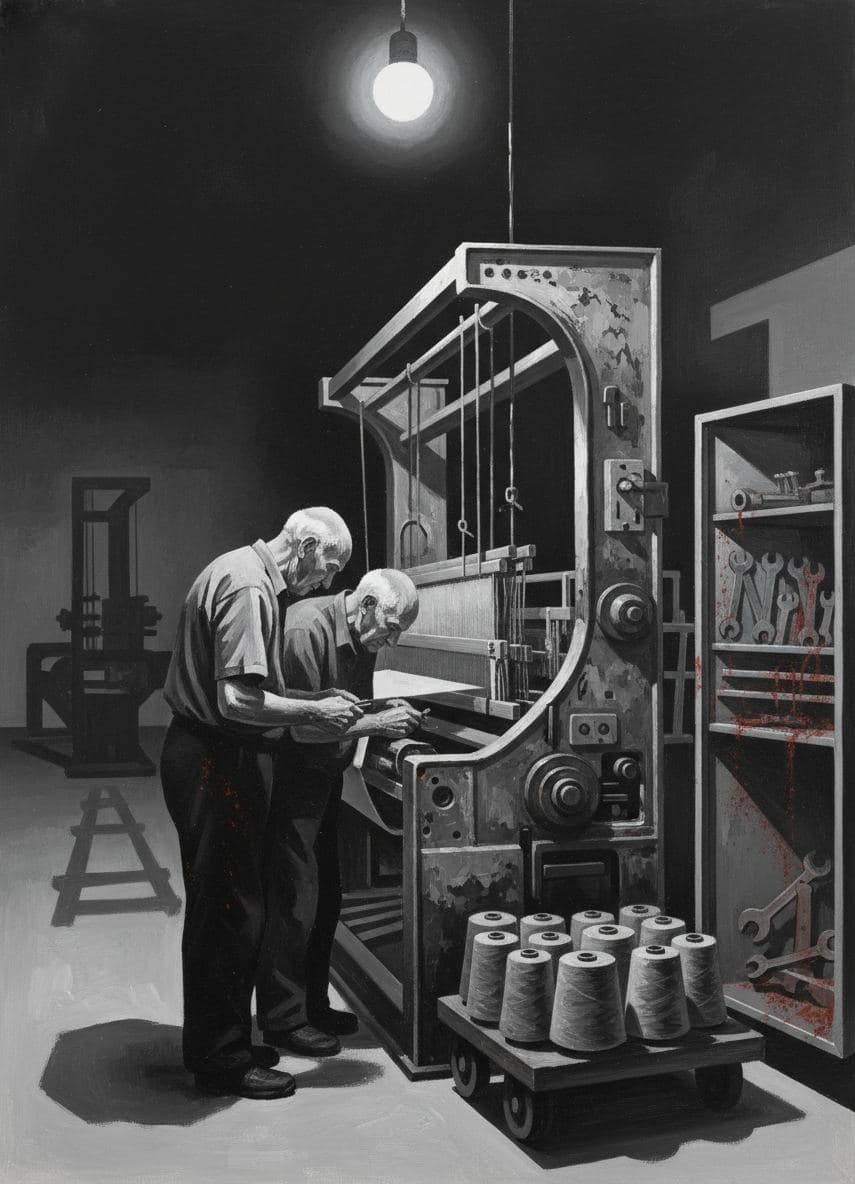 The Loom's Quiet Hunger — abstract work by Viktor Eklund — MODULAR · a one-of-a-kind original