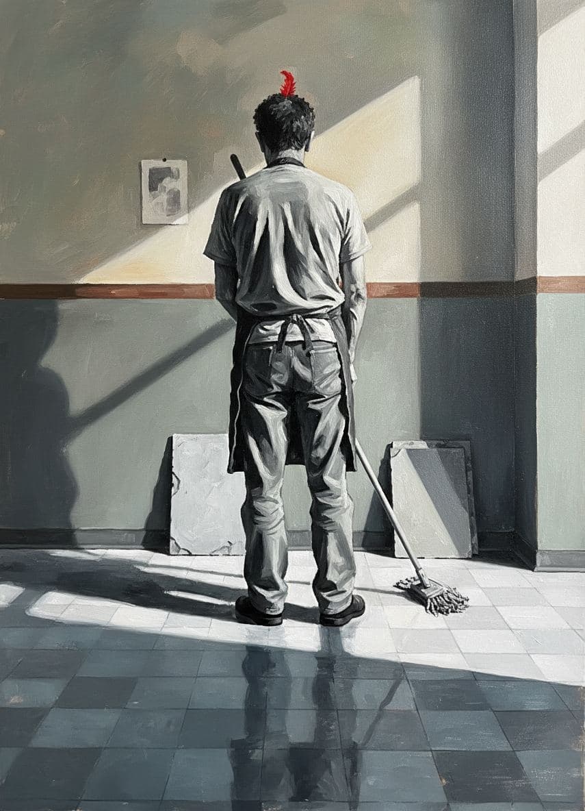 The Lottery Ticket in Apron — abstract work by Viktor Eklund — MODULAR · a one-of-a-kind original