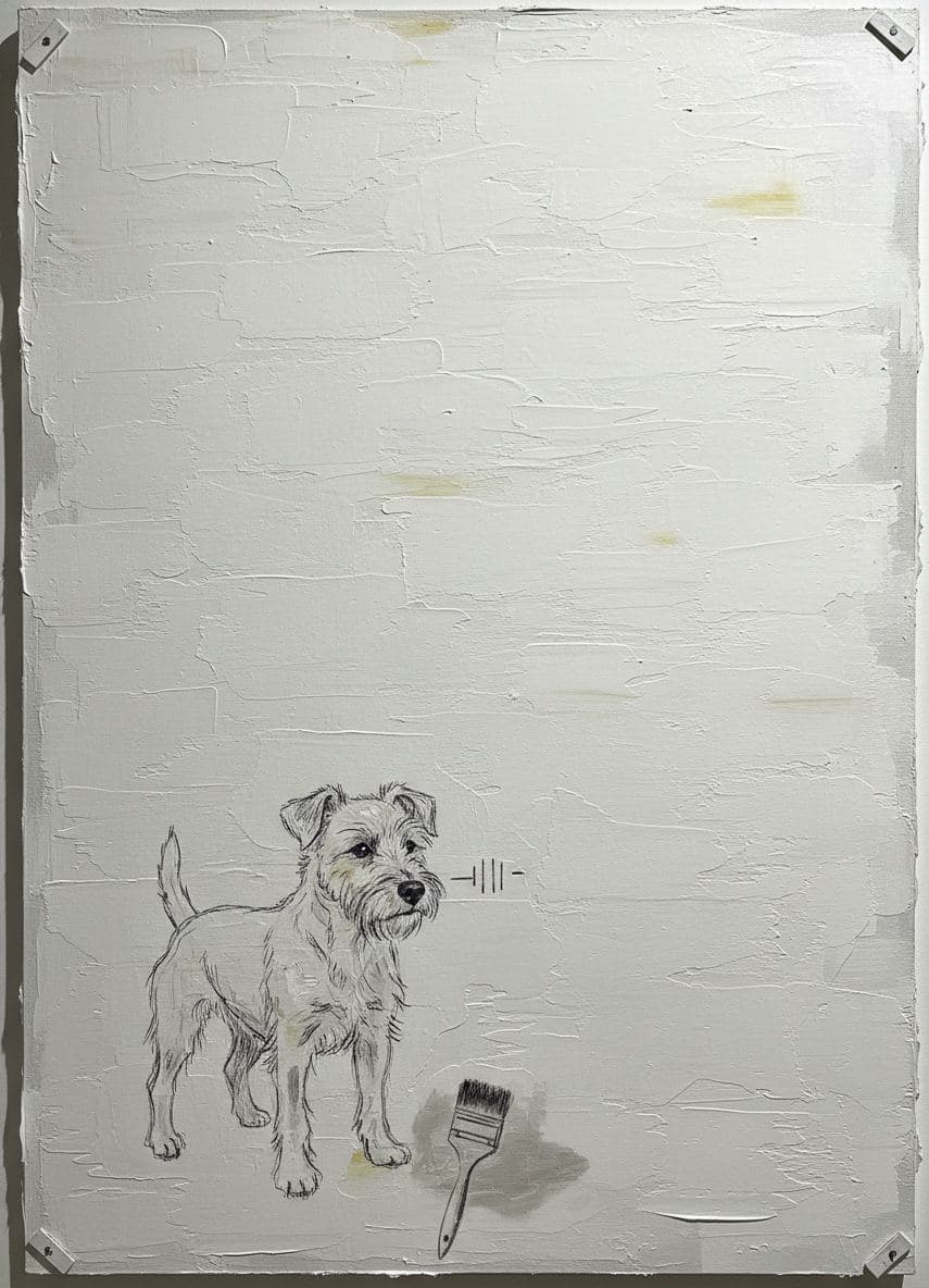 The Muddiest Dog Wins — abstract work by Saskia Vandenberg — MODULAR · a one-of-a-kind original