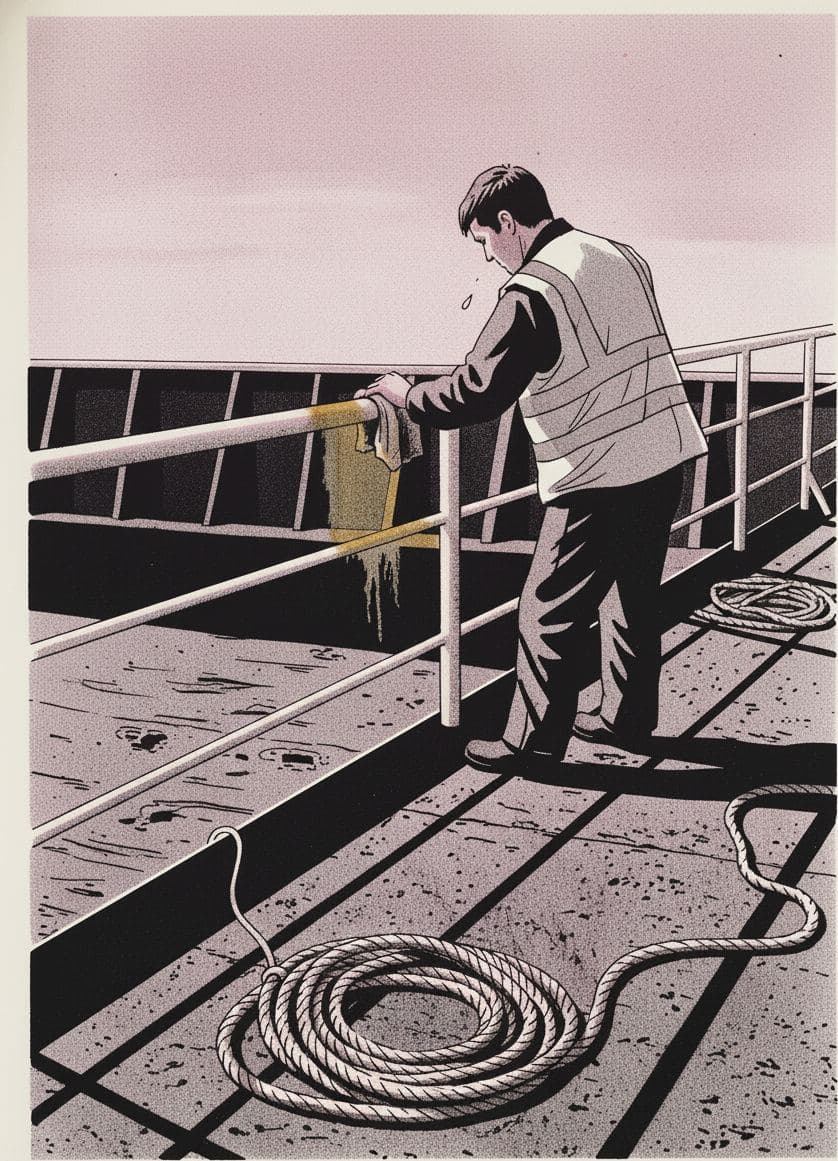 The MV Coruisk Railing — print by Irmela Bechmann — MODULAR · a one-of-a-kind original