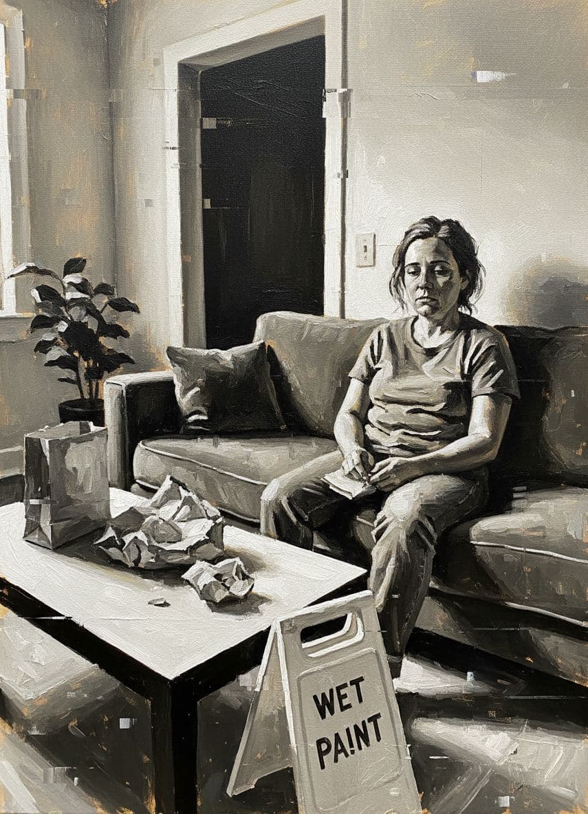 The Notification Arrived — abstract work by Viktor Eklund — MODULAR · a one-of-a-kind original