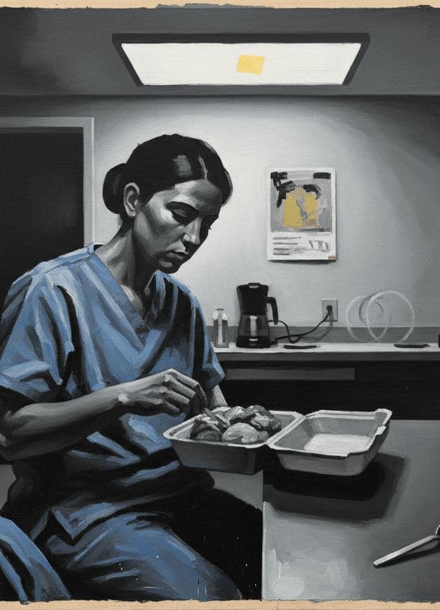 The Nurse's Break Room — abstract work by Saskia Vandenberg — MODULAR · 13 × 18 cm limited edition of 10