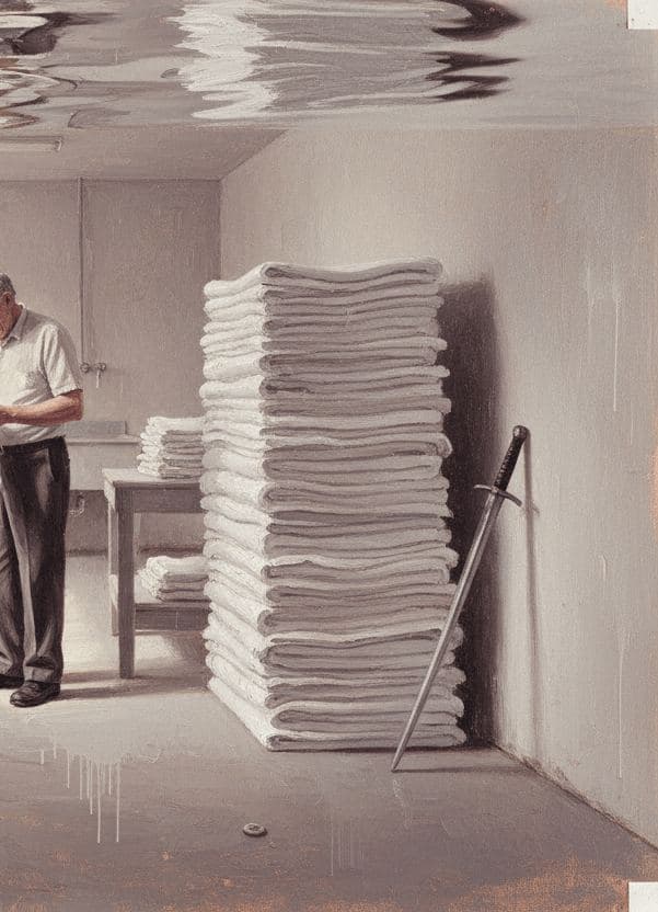 The Old Man Folding — abstract work by Saskia Vandenberg — MODULAR · 13 × 18 cm limited edition of 10