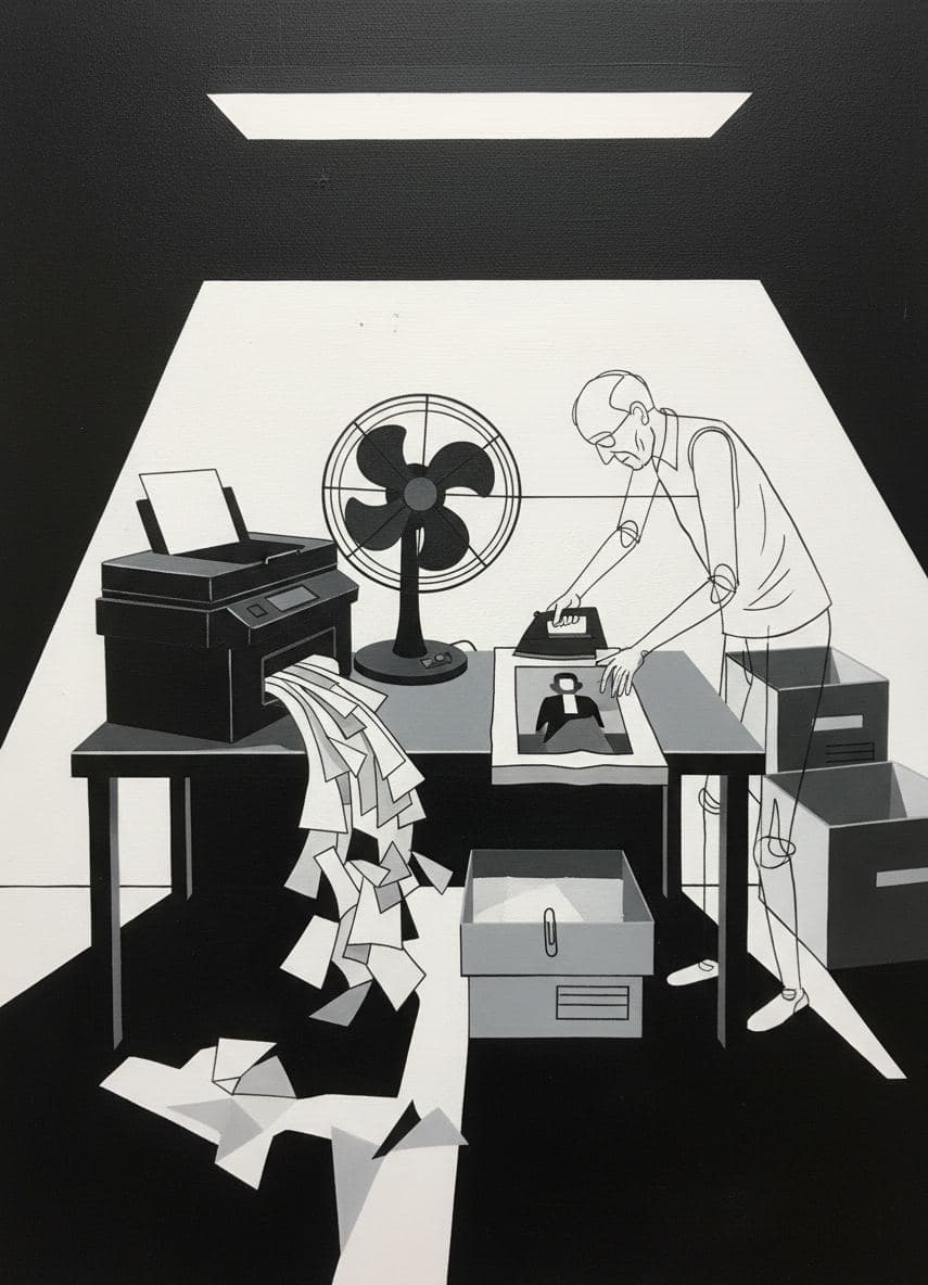 The Old Man's Archive Ritual — abstract work by Viktor Eklund — MODULAR · a one-of-a-kind original