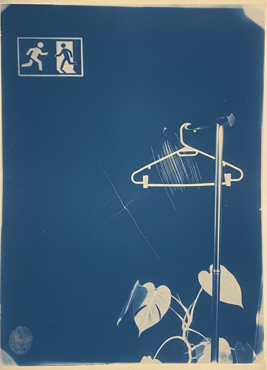 The Over-Lit Fitting Room — abstract work by Viktor Eklund — MODULAR · a one-of-a-kind original