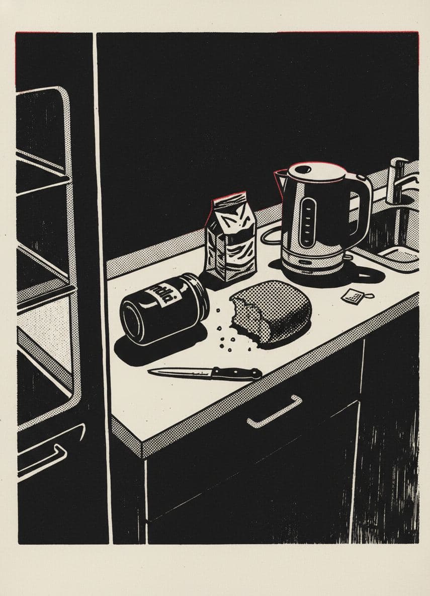 The Overturned Nutella Jar — print by Yuko Shimizu-Tachibana — MODULAR · a one-of-a-kind original