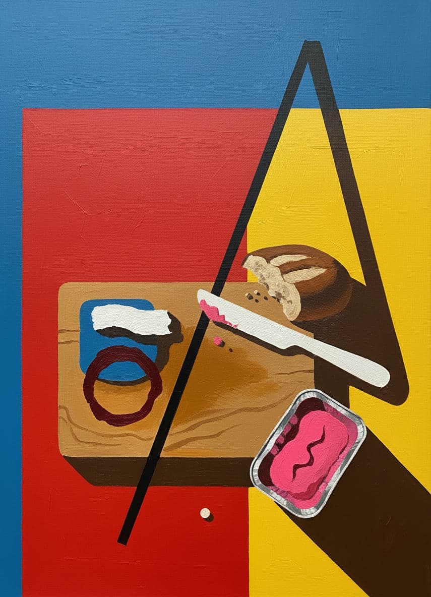 The Pink Interior Slice — abstract work by Saskia Vandenberg — MODULAR · a one-of-a-kind original