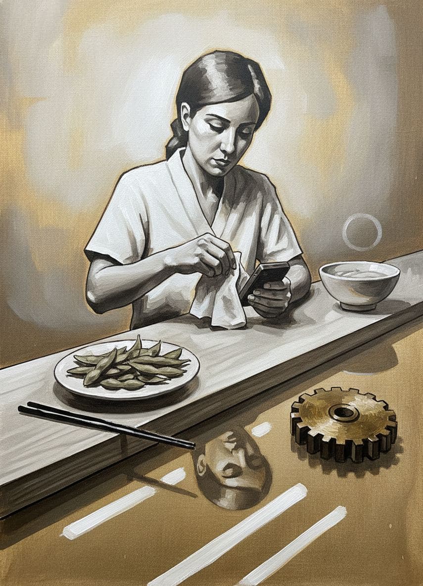 The Polished Pager — abstract work by Saskia Vandenberg — MODULAR · a one-of-a-kind original