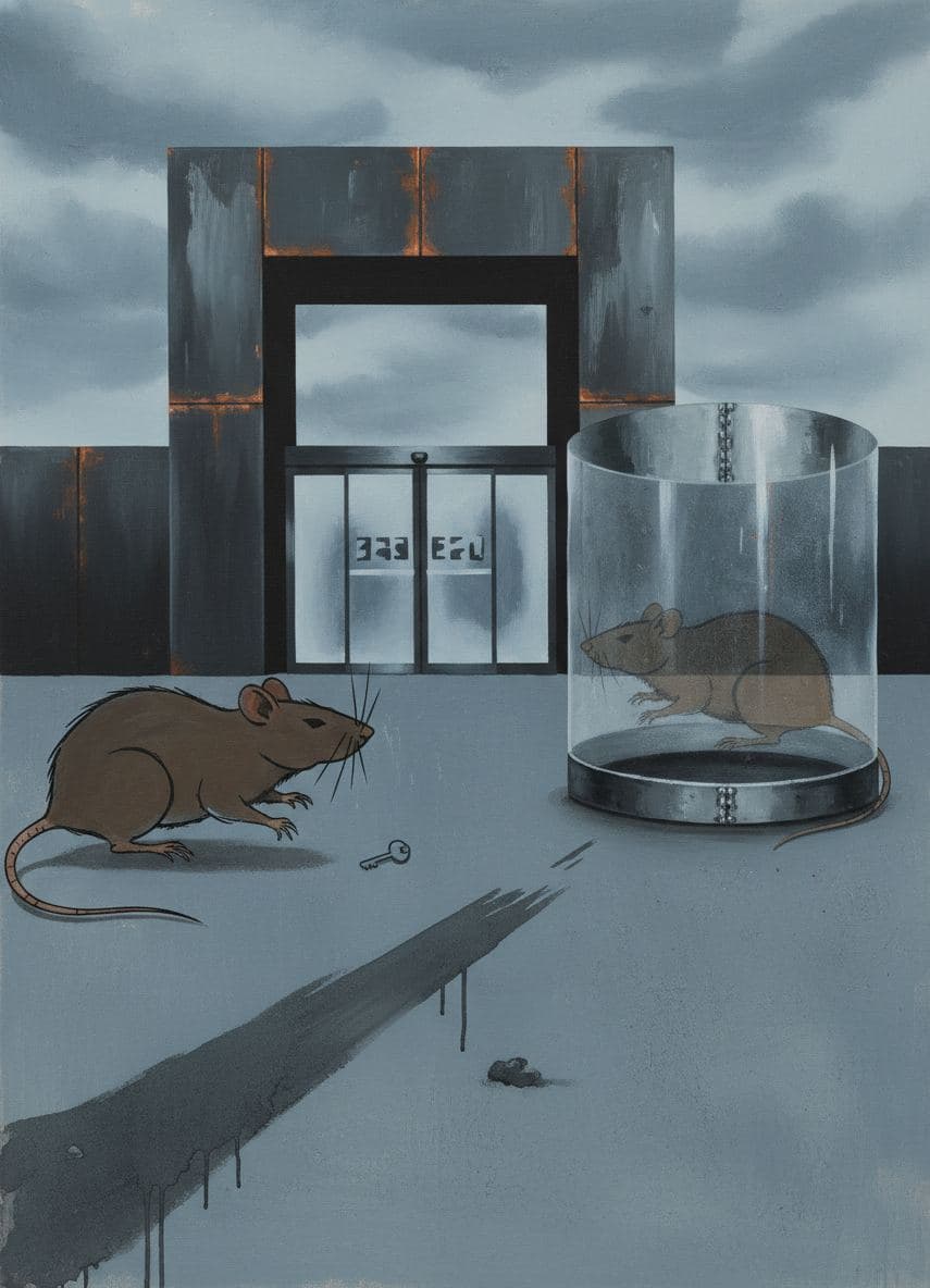 The Rat at the Grand Hotel — abstract work by Stefan Tannhäuser — MODULAR · a one-of-a-kind original