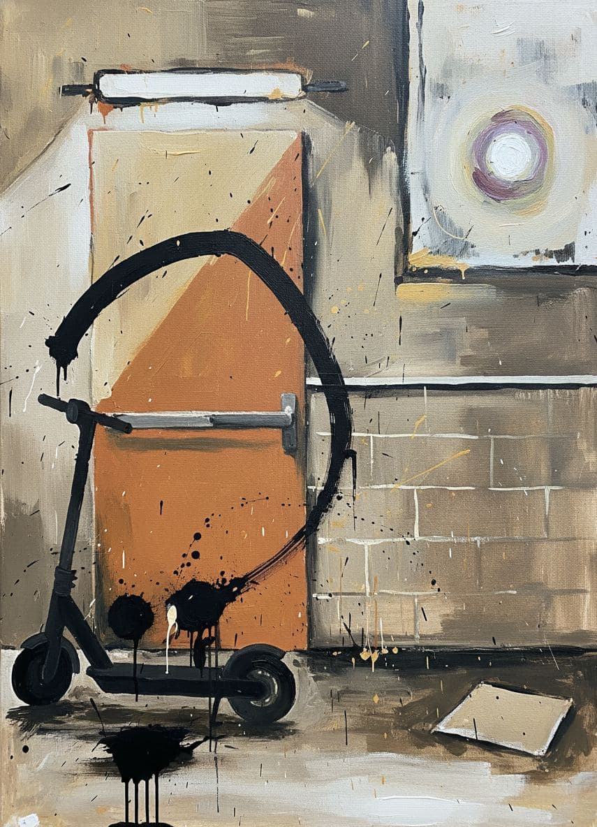 The Scooter Expects Release — abstract work by Viktor Eklund — MODULAR · a one-of-a-kind original
