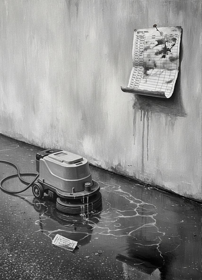The Scrubber's Last Drop — abstract work by Saskia Vandenberg — MODULAR · a one-of-a-kind original