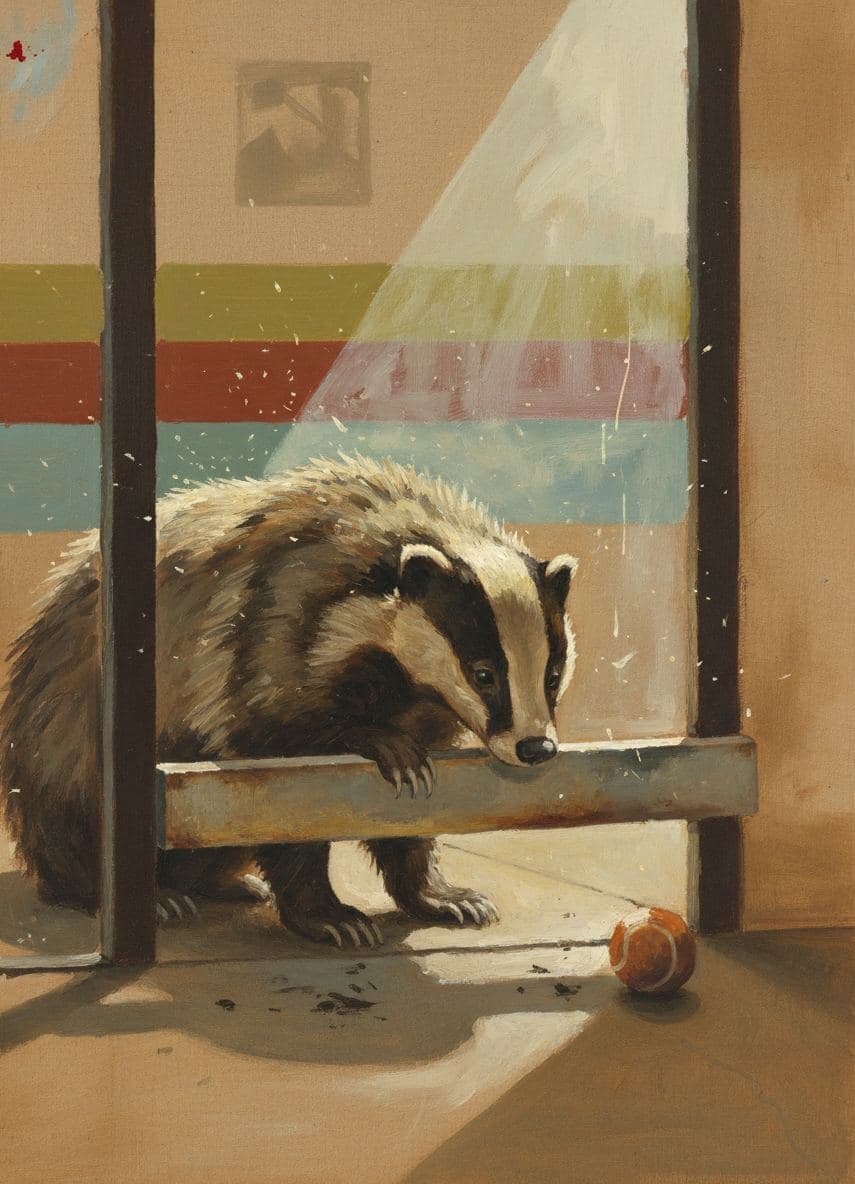 The Scruffy Badger's Push — abstract work by Saskia Vandenberg — MODULAR · a one-of-a-kind original