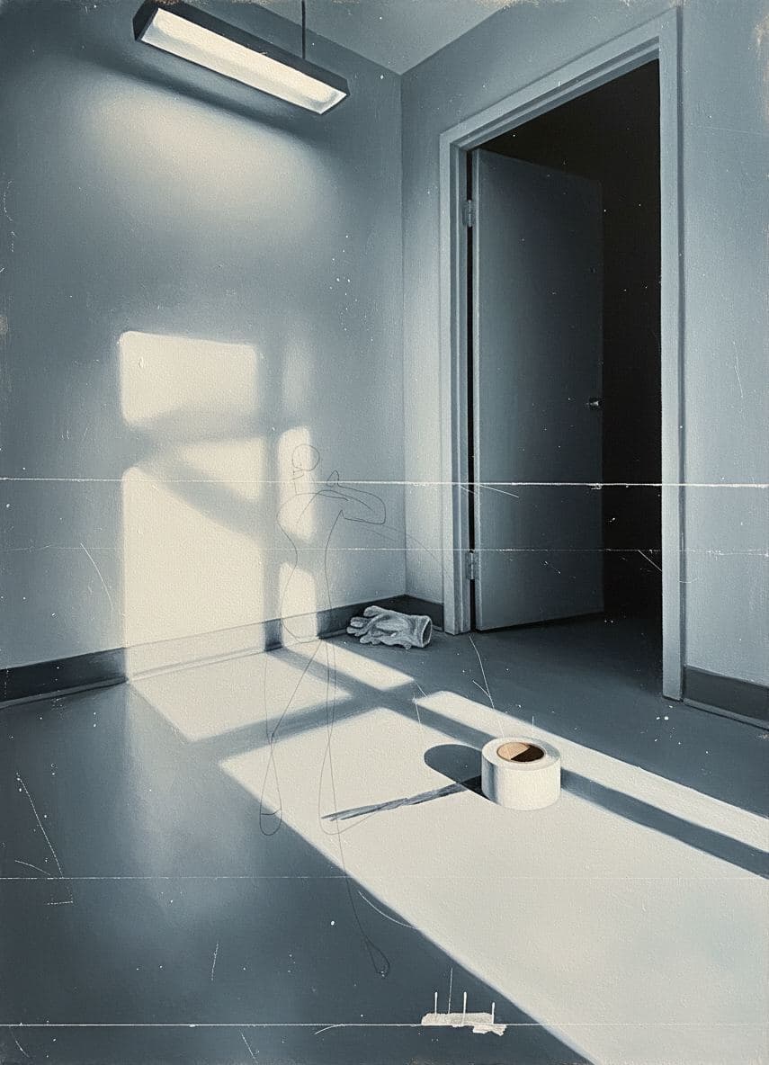 The Scuffed Corridor Floor — abstract work by Viktor Eklund — MODULAR · a one-of-a-kind original