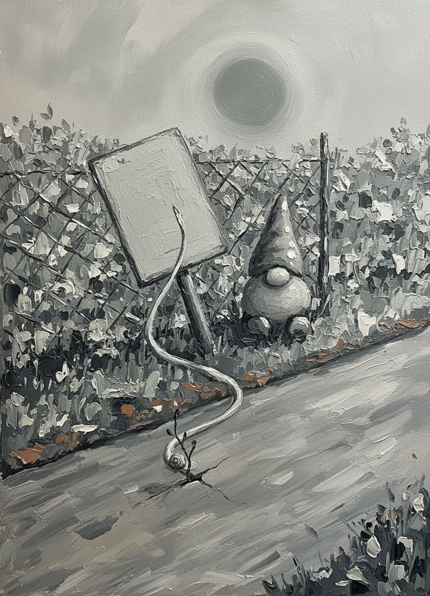 The Snail's Great Escape — abstract work by Saskia Vandenberg — MODULAR · a one-of-a-kind original