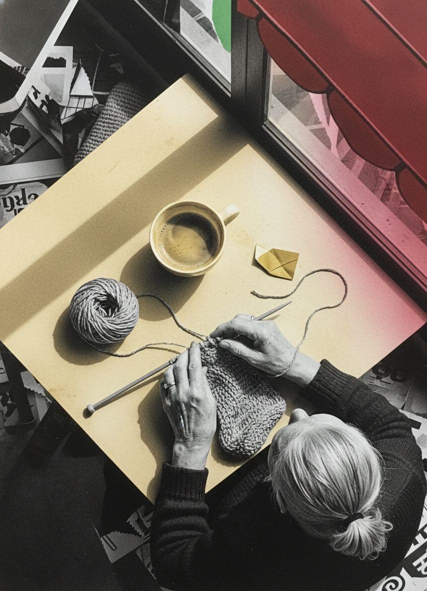 The Sticky Sugar Packet — collage by Irmela Bechmann — MODULAR · a one-of-a-kind original
