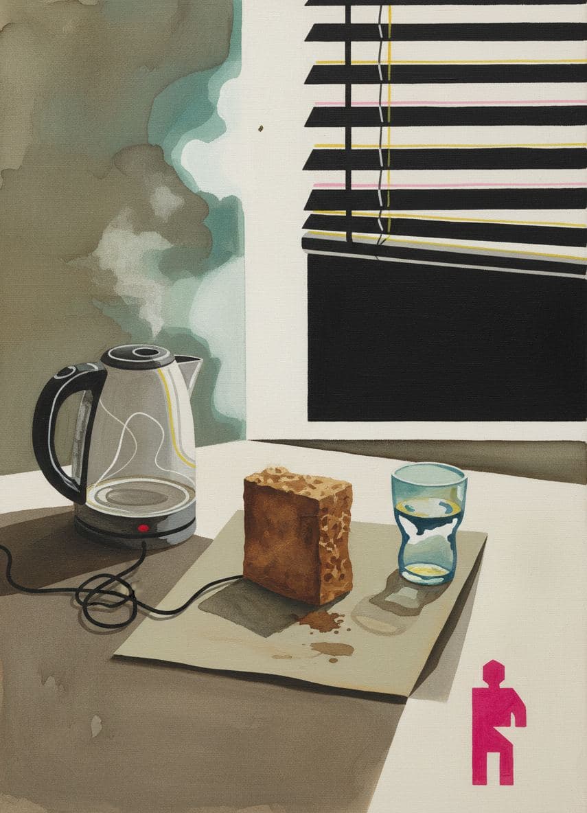 The Teller Abandons Lunch — abstract work by Viktor Eklund — MODULAR · a one-of-a-kind original