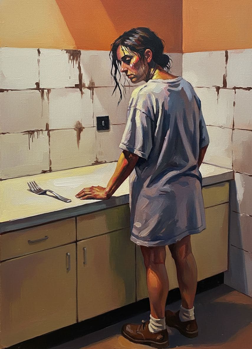 The Tired Kitchen Tenant — abstract work by Viktor Eklund — MODULAR · a one-of-a-kind original