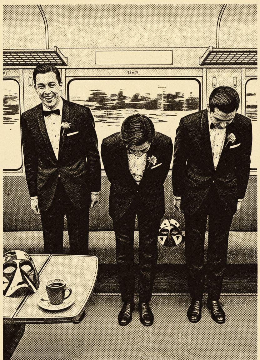 The Train Car Bows — print by Hilda Prosser — MODULAR · 13 × 18 cm limited edition of 10
