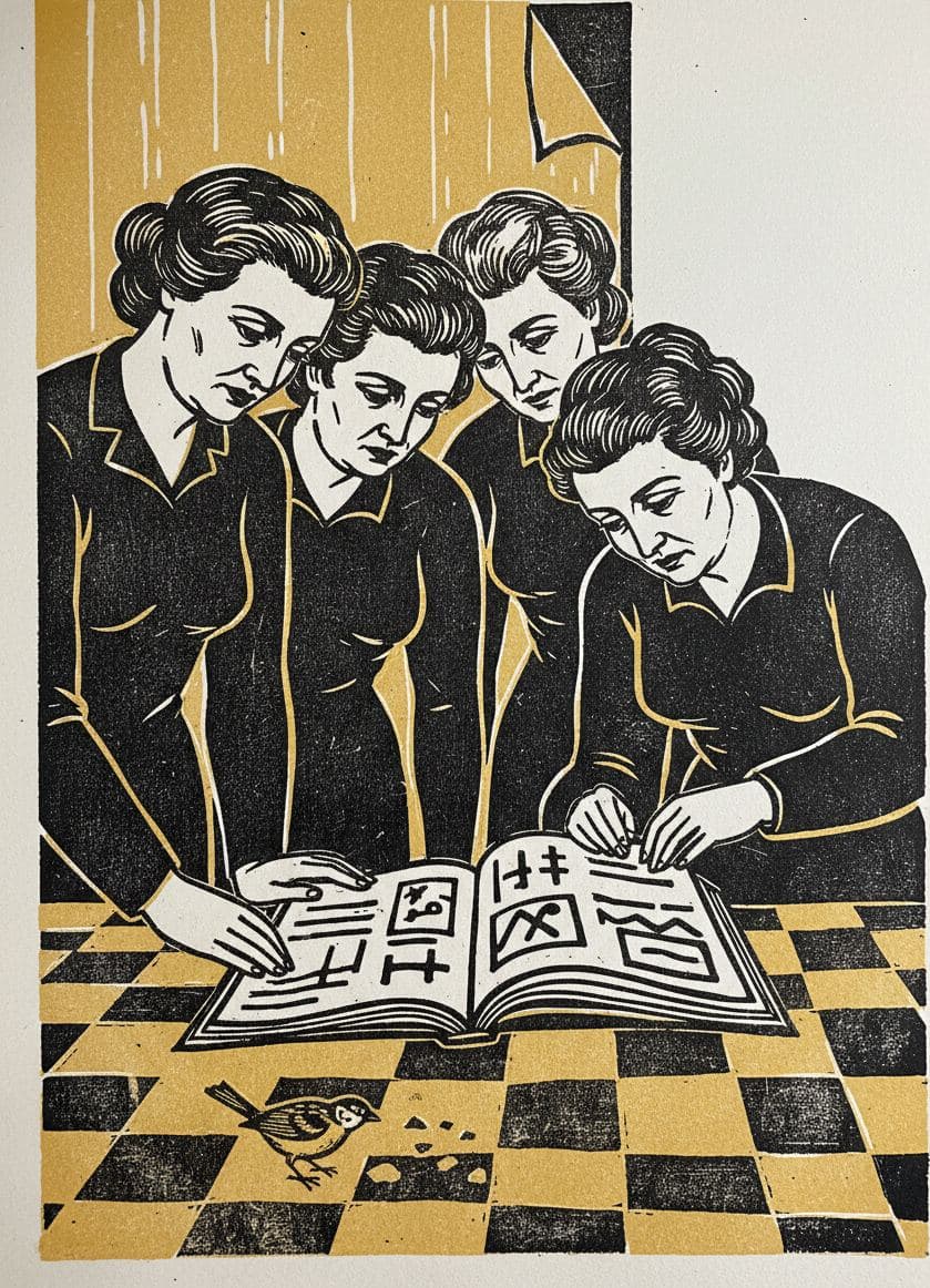 The Winning Bid — print by Hilda Prosser — MODULAR · a one-of-a-kind original