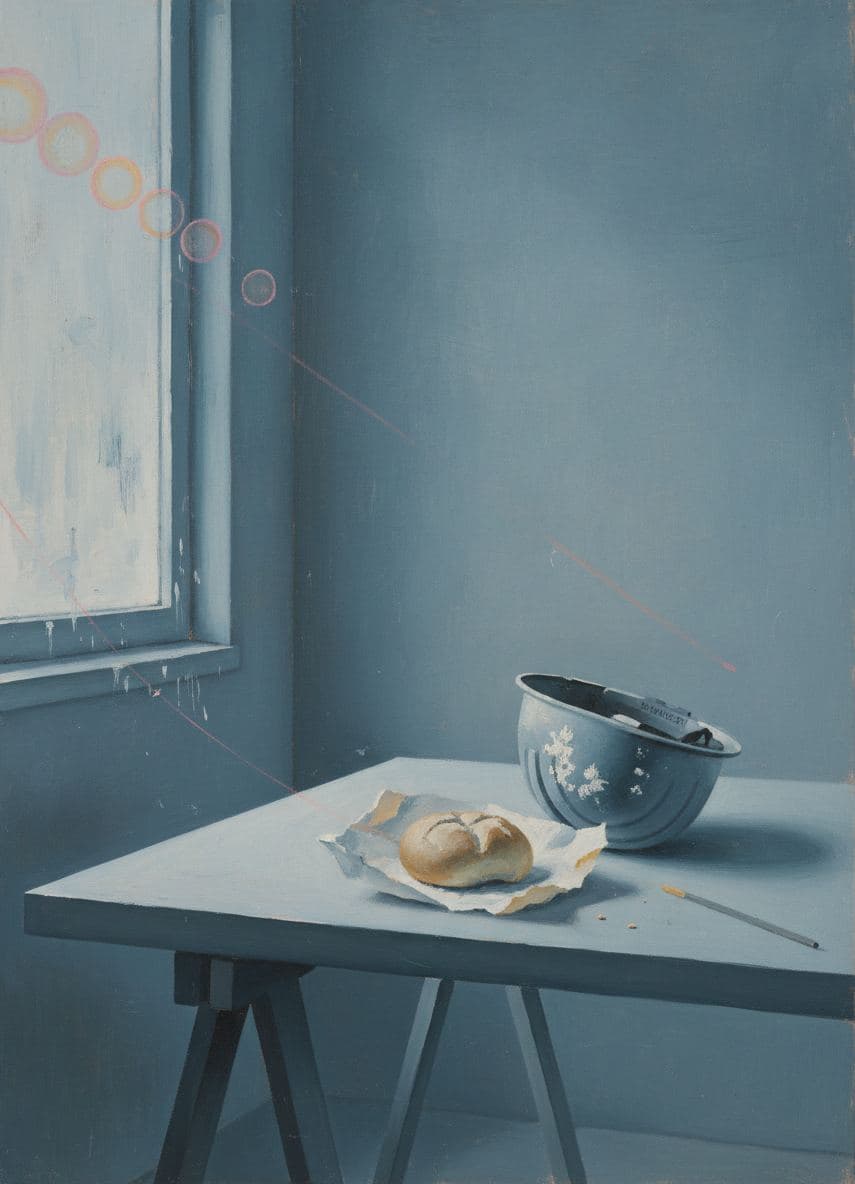 The Worker Leaving Lunch — abstract work by Saskia Vandenberg — MODULAR · a one-of-a-kind original