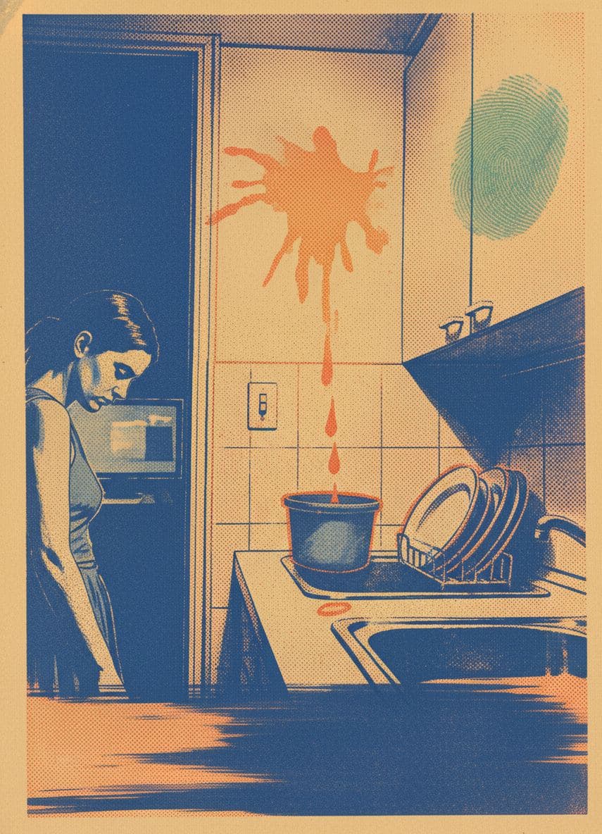 The Yellow Ceiling Drip — print by Hilda Prosser — MODULAR · a one-of-a-kind original