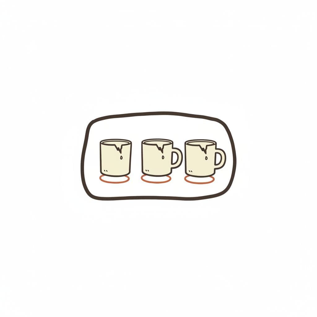 Three Cups and a Deck — print by Matteo Iannelli — MODULAR · a one-of-a-kind original
