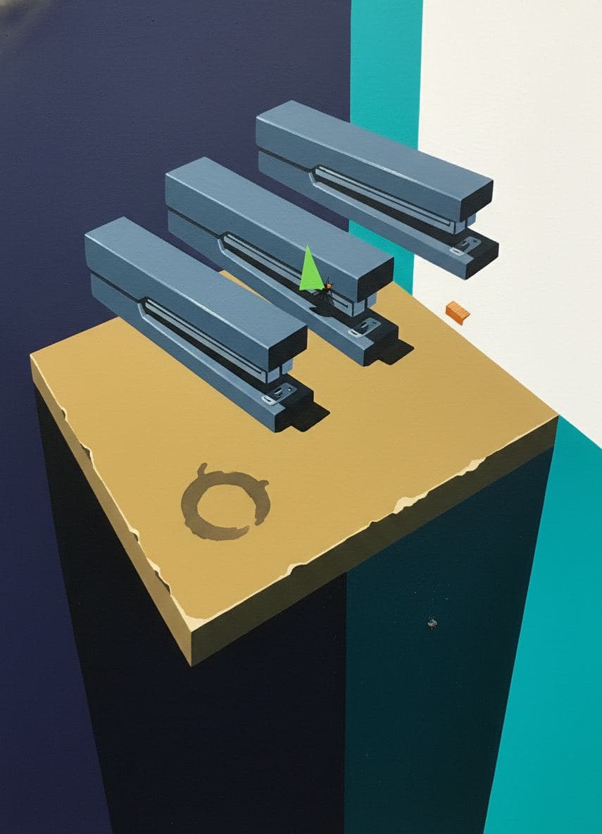 Three Worn Office Tools — abstract work by Viktor Eklund — MODULAR · a one-of-a-kind original