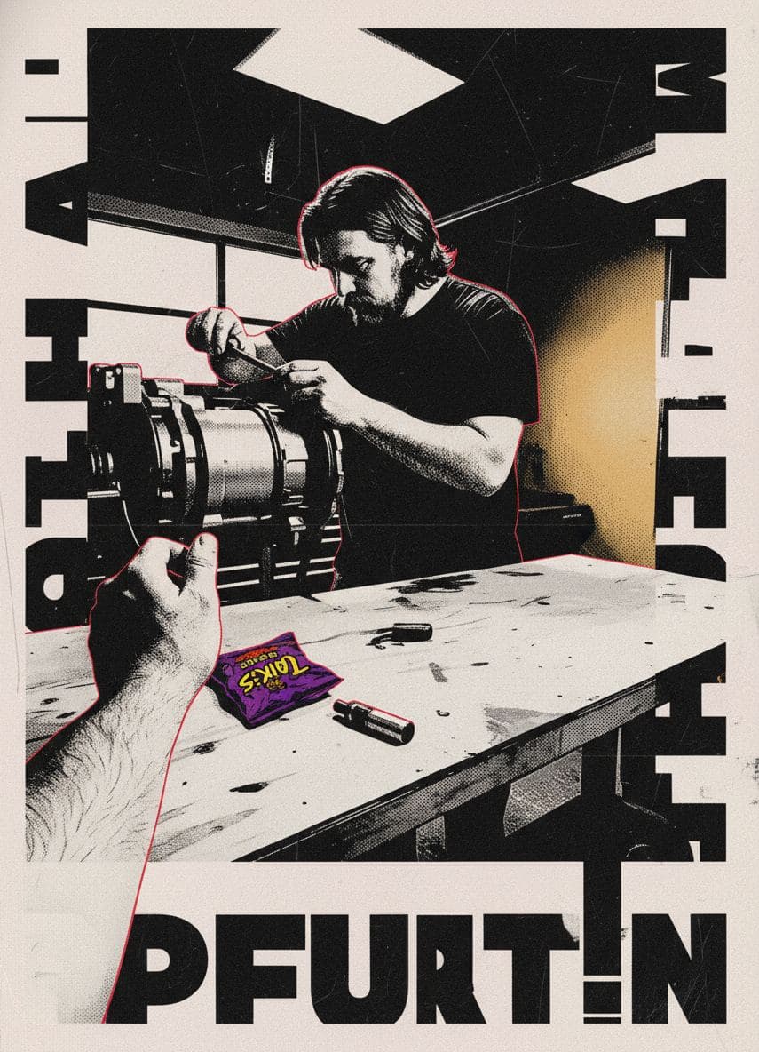Tightening the Sensor Cable — print by Hilda Prosser — MODULAR · a one-of-a-kind original